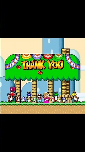 End Credits Yoshi’s Island Super Mario World SNES #supermarioworld #retrogaming #yoshi #mario #snes