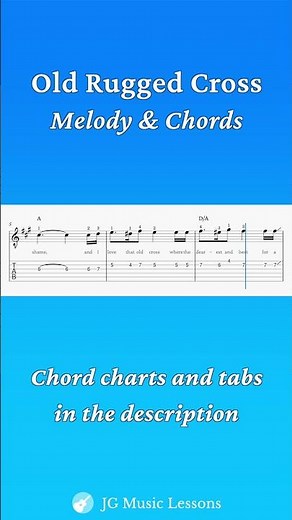 Old Rugged Cross - chords and melody with tabs 🎸