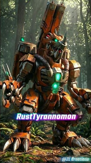 Agumon to RustTyrannomon Evolution #Digimon #DigimonAI #Digivolution