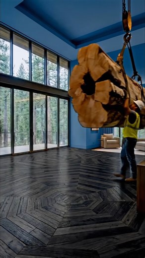 Tiny Living Designs on Instagram: "This tree log headboard concept transforms the bedroom into a warm, natural retreat. #NaturalWoodDesign #RusticBedroom #WoodInterior #CabinStyle #bedroominspiration #HandcraftedDesign #Woodworking"