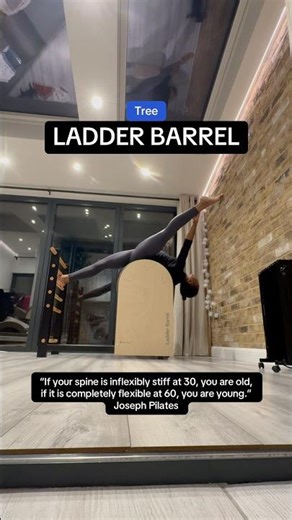 Tree on the Pilates Ladder Barrel #Pilates #AdvancedPilates