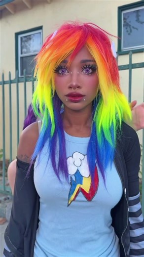 Rainbow dashingggg #cosplay #cosplaycostume #mlp #makeup #mylittlepony