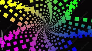 The rotation of the colorful boxes is fantastic. abstract