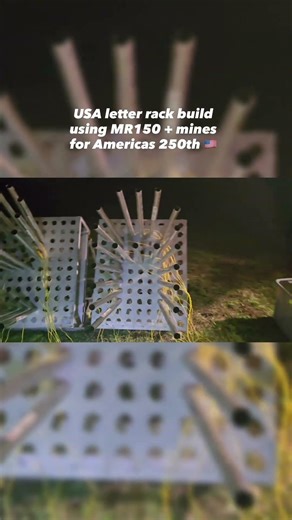 'USA' letter rack build using MR150 + mines for America’s 250th 🇺🇸 #76proline