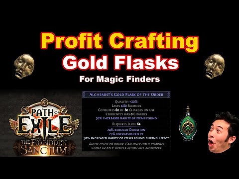 [POE 3.20] Profit Crafting Gold Flasks For Magic Find | Profit Crafting | Easy Passive Income