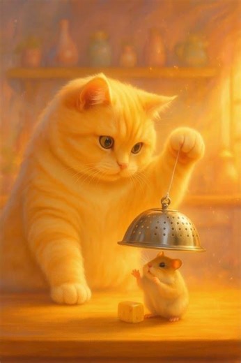 Shocking!When the Pudding Cat Sets a Trap... Will the Hamster Still Steal the Cheese? ✨🍮