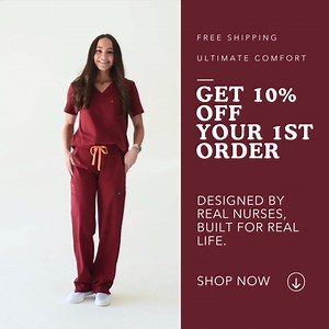 🏥 Designed by Real Nurses 💎 Wrinkle Free Technology 💧 Liquid Repellent 🔹 4-Way Stretch 😅 Breathability & Softness 💉 Smart Pocket Storage 📦 10% Off 1st Orders Free Shipping | Poppy Scrubs