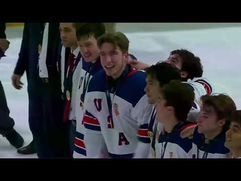 Team USA sings the National Anthem After Defeating Sweden to win gold | 2023 U18 Men's Worlds