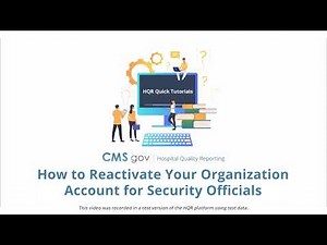 How to reactivate your organization account for security officials.