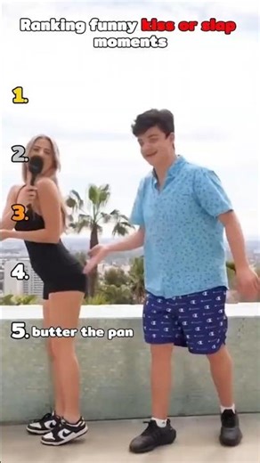 Ranking the funniest kiss 💋 or slap 👋 moments #usa #europe #shorts #funny