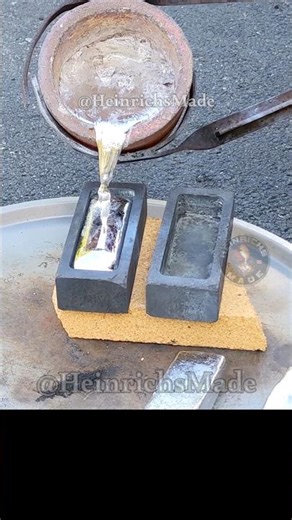 My Favorite hobby - Metal Casting Aluminum #satisfying #hobby #molten