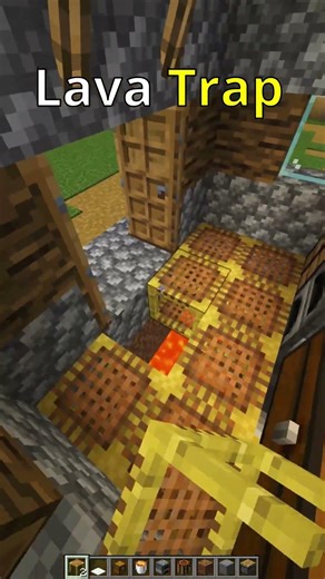 Minecraft Insane Lava Trap Tutorial 💀 #minecraft #minecraftshorts #minecrafttutorial