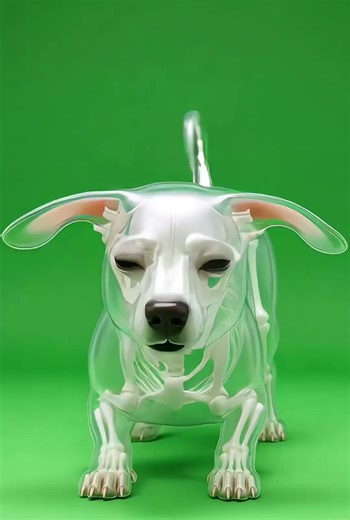 X-Ray Dog 3D Render 🐶 #shorts #3D #xray #dog #greenscreen