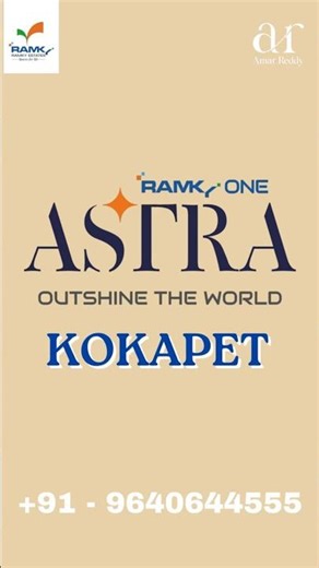 RAMKY ONE ASTRA | Kokapet | Amar Reddy | 9640644555 | #hyderabadrealestate #trending#highriseliving