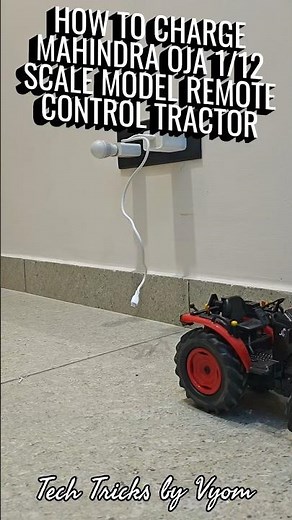 How to charge #Mahindra Oja 1/12 scale model Remote Control #Tractor #remotecontrol #rctractor #rc