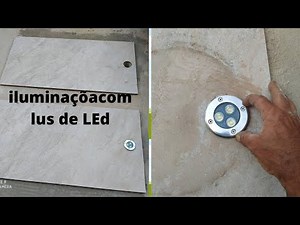 lighting points on the entrance floor with LED lights