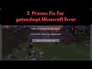 How to Fix Minecraft “Connection Timed Out: getsockopt” Error | Connection Refused Solved (2026)