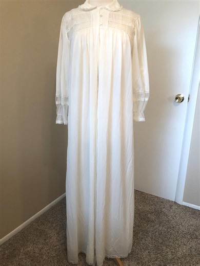 Nightgown, Peignoir Set, 2 Piece, White, Luxite, Size 34, Nylon, Lace - Etsy