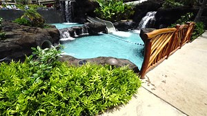 Explore our 350,000-gallon pool (ranked #1 by USA Today) at Kauai’s top rated resort, Koloa Landing Resort. A secluded oasis with cascading waterfalls, lagoons and jacuzzis, it’s time to book your dream Hawaiian vacation today. | Koloa Landing Resort