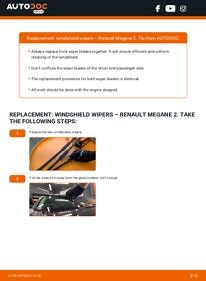 How to change front windshield wipers on Renault Megane 2 – replacement guide