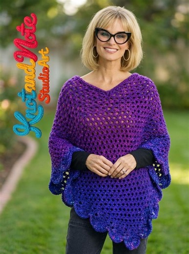 Fantasy Crochet Poncho Pattern, Boho Wrap, Beginner Friendly (PDF Download) - Etsy
