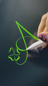 12K views · 1K reactions | 4Leaf Clover Font “A” Tutorial #calligraphy #lettering #handwriting #reels #satisfying | MtCrafte | Facebook