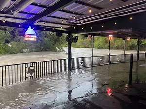 Shoal Creek flooding in downtown Austin Monday evening after we tripled our daily record rainfall in just a few hours. The creek at Shoal Creek Saloon was more than 16 ft. deep. (🎥: Ray Canfield) | David Yeomans | Meteorologist