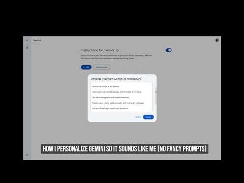 How I Personalize Gemini So It Sounds Like Me (No Fancy Prompts)