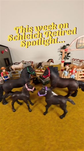 This week on Schleich Retired Spotlight, my Schleich Friesians! #schleich #retired #horse #friesian