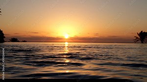 Infinity pool during sunset, slow motion, shot at 60fps