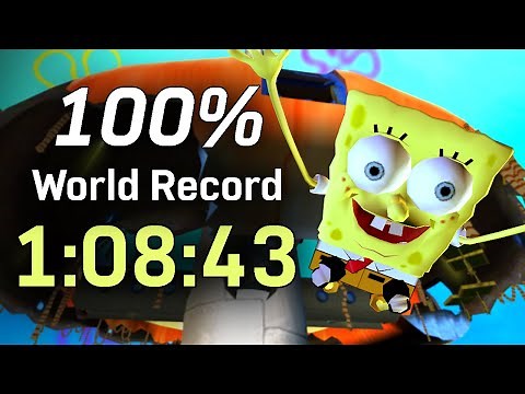 100% World Record 1:08:43 - SpongeBob SquarePants: Battle for Bikini Bottom Speedrun (First 1:08)