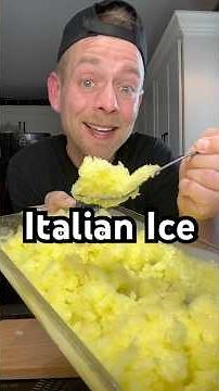 Homemade Italian Ice taste like fluffy lemonade 🍋 #italianice #lemon #italian #ice #summerrecipes
