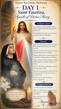 Saint Faustina Novena Day 1 — Saint Faustina, Apostle of Divine Mercy ❤️‍🔥🙏✝️