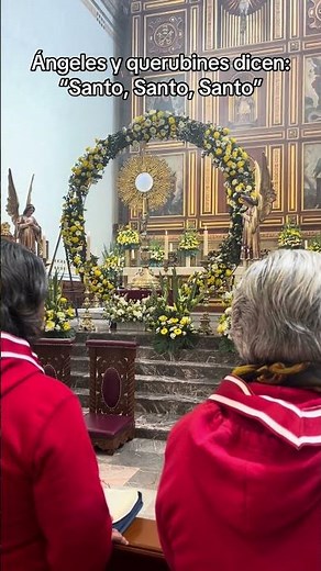 Ángeles y querubines dicen: Santo. Santo, Santo