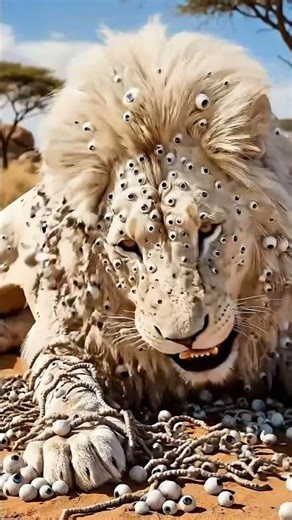 Animal Rescue: White Lion Saved from Deadly Parasites #animalrescue #animallovers #animalcompassion