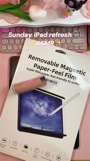 Sunday iPad refresh✨ new screen protector=fresh start 😍 #screenprotector #ipad #asmrvideo