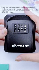 GIVERARE 2 Pack Key Lock Box Combination, 4-Digit Lockbox Wall Mount, Waterproof Outdoor Key Hider, Resettable Code Safe Security Password Boxes with Mounting Kit for Home, Office, Garage-Black