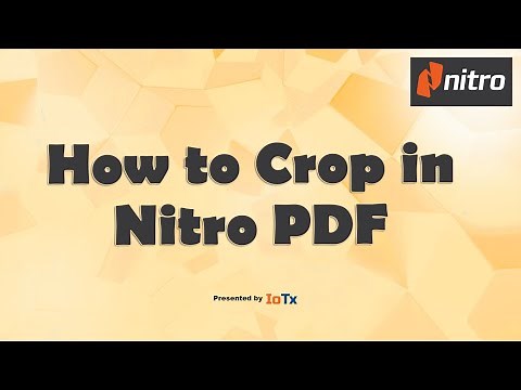 How to Crop PDF file in Nitro [Nitro Pro 8 PDF Tools]