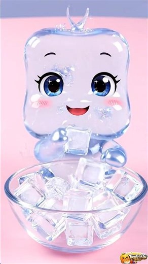 Cute Ice Cube Eating Tiny Ice Cubes 🧊 | Super Crunchy ASMR | TumBakTu Bites #shorts