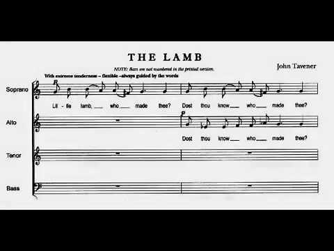 John Tavener - The Lamb for Choir (Score video)