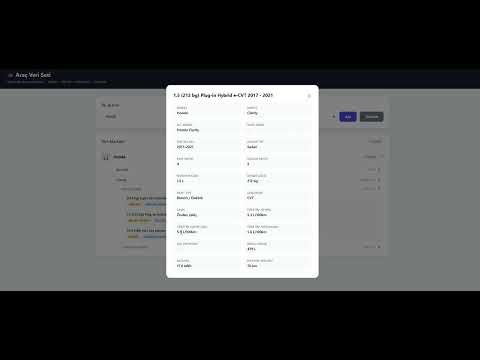 Oto Data Veri Seti Talep Sistemi