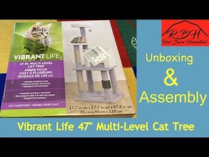 We Build the Vibrant Life 47" Multi-Level Cat Tower from Walmart.
