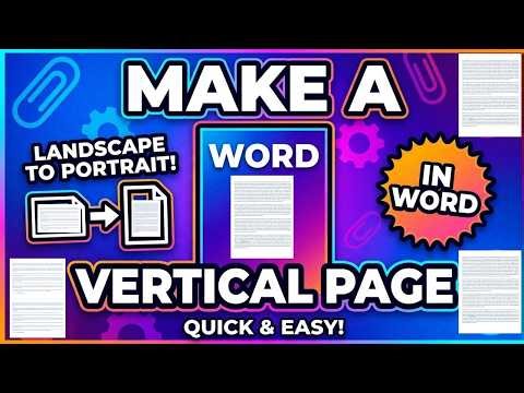 How to Make Vertical Page in Word | How to Rotate Page Vertical in Word | Vertical Page in Word