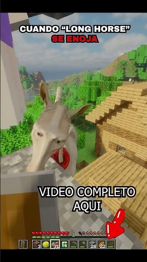 💀LONG HORSE GOT ANGRY IN MINECRAFT! #minecraft #minecraftshorts #terrorminecraft