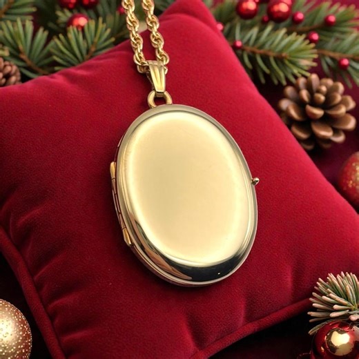 Vintage 14K Gold Filled Oval Locket – 4 Photo Pendant Necklace - Etsy