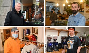 How have Aberdeen's independent stores found Christmas shopping and the drop in footfall since?