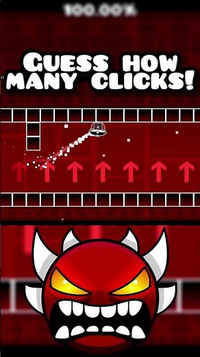 GUESS HOW MANY CLICKS! - Geometry Dash 2.2 (Watch to the end)