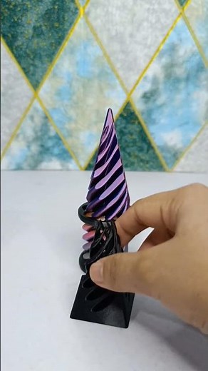 very unique 3d printed spiral pyramid