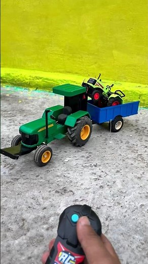 Rc Tractor Unboxing big size John Deere, Farm & Trolley Diecast realstic tractor review & Testing