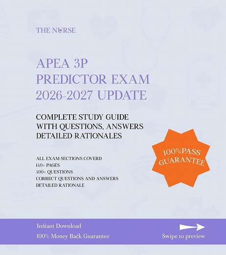 APEA 3P Predictor Exam Complete Study Guide 2025-2026 Update - Etsy